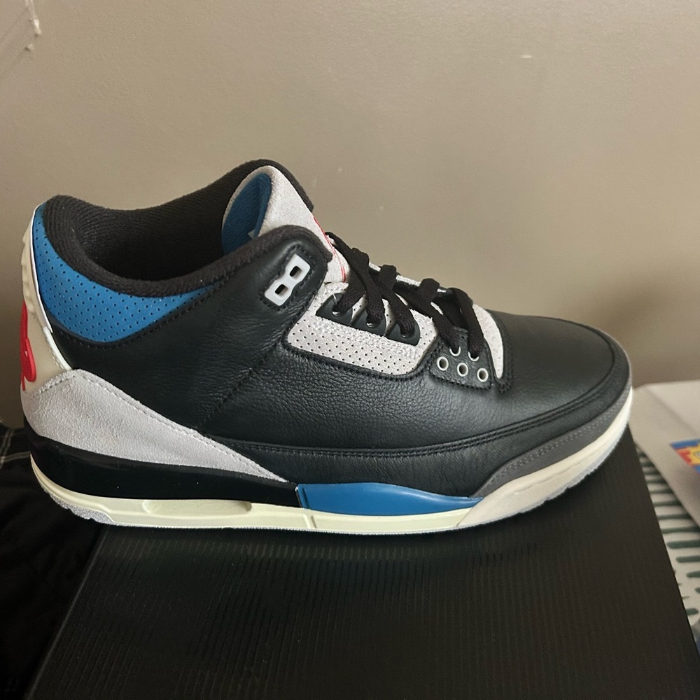 Jordan Black and Blue Sneakers